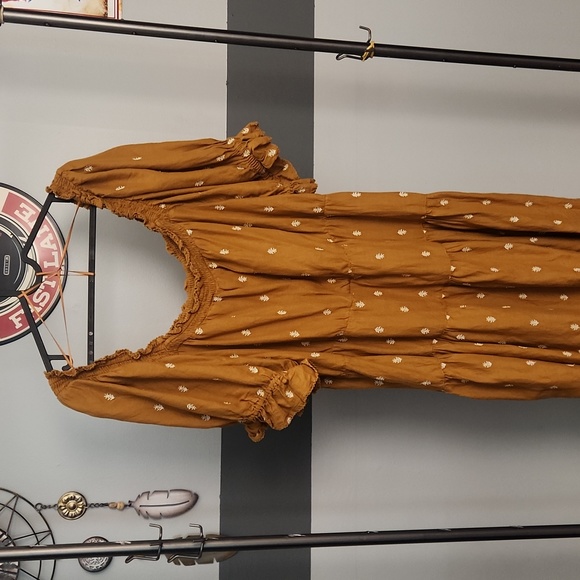 Old navy mustard pattern dress - Picture 1 of 4